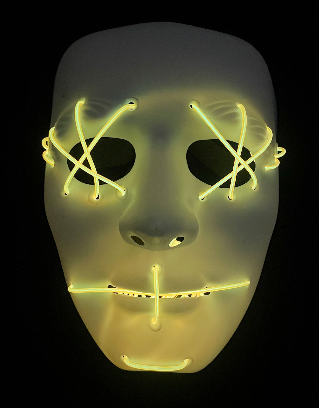 MÁSCARA SENCILLA HOMBRE BLANCA LED