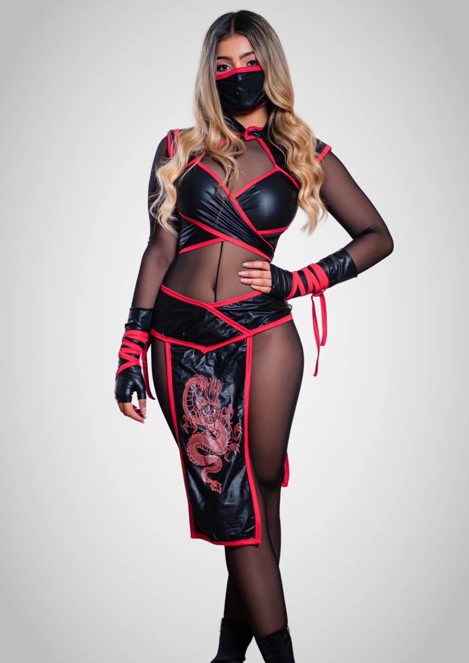 DISFRAZ BLACK DRAGON HOT-2509-A