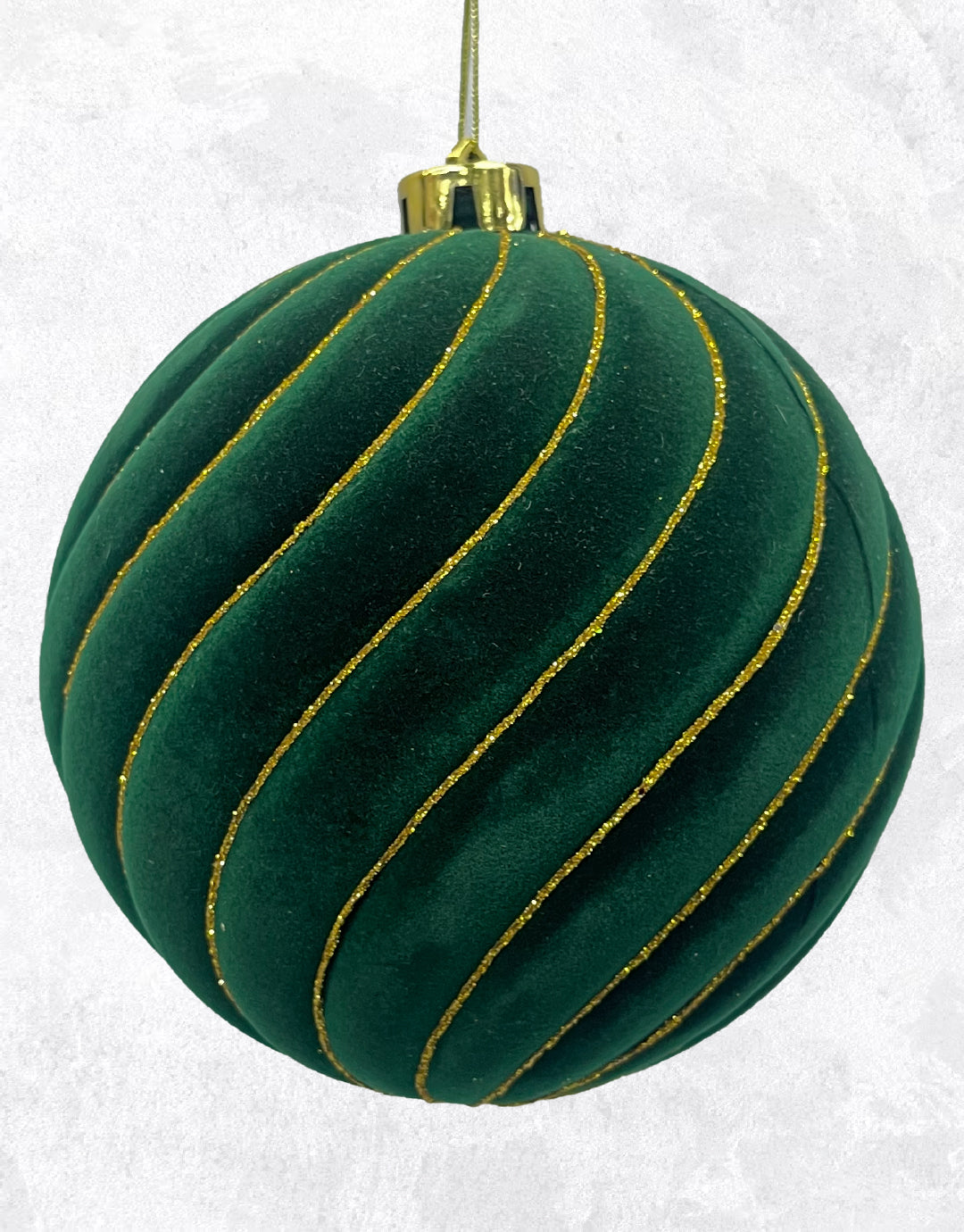 BOLA GAMUZADA RELIEVE VERDE CON DORADO (BGR)