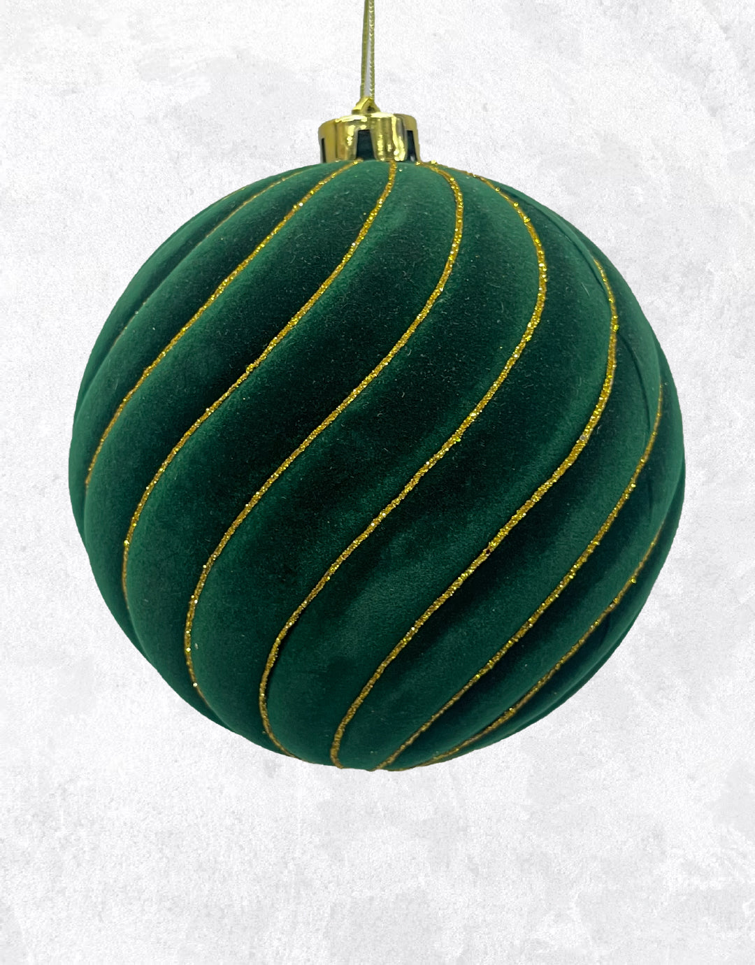 BOLA GAMUZADA RELIEVE VERDE CON DORADO (BGR)