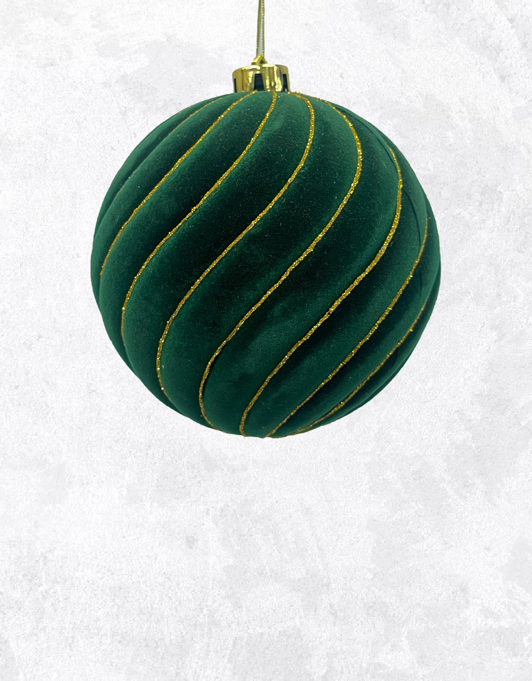 BOLA GAMUZADA RELIEVE VERDE CON DORADO (BGR)