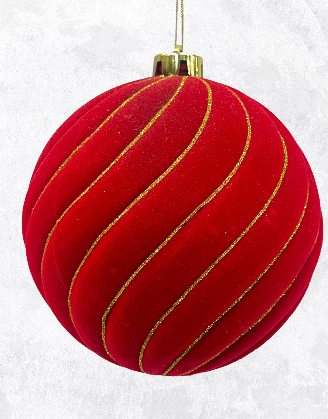 BOLA GAMUZADA RELIEVE ROJO CON DORADO