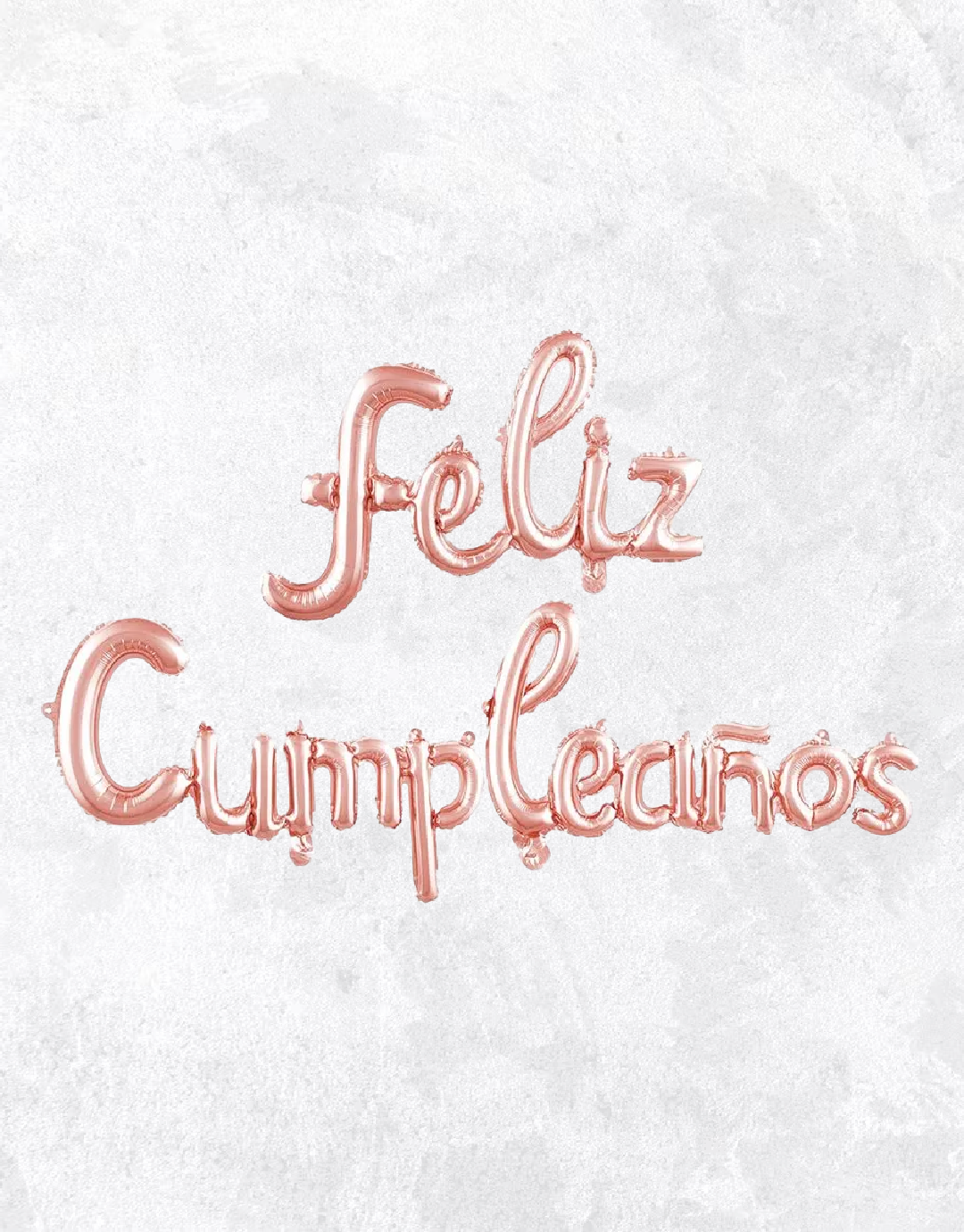 GLOBO FELIZ CUMPLEAÑOS CURSIVA METALIZADO