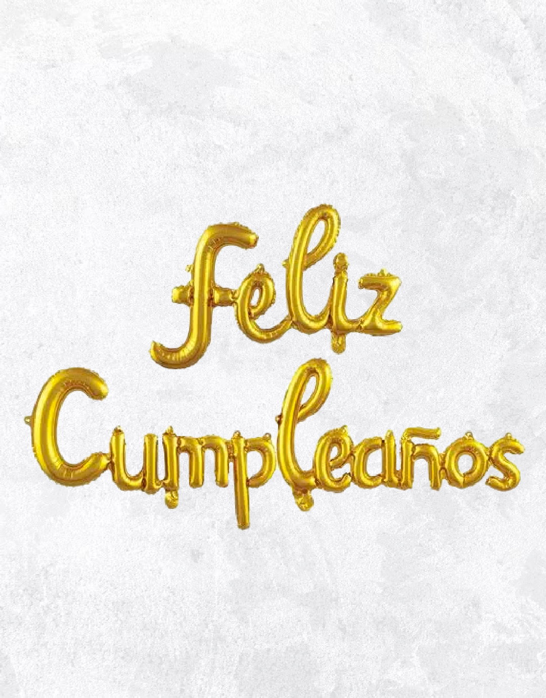 GLOBO FELIZ CUMPLEAÑOS CURSIVA METALIZADO