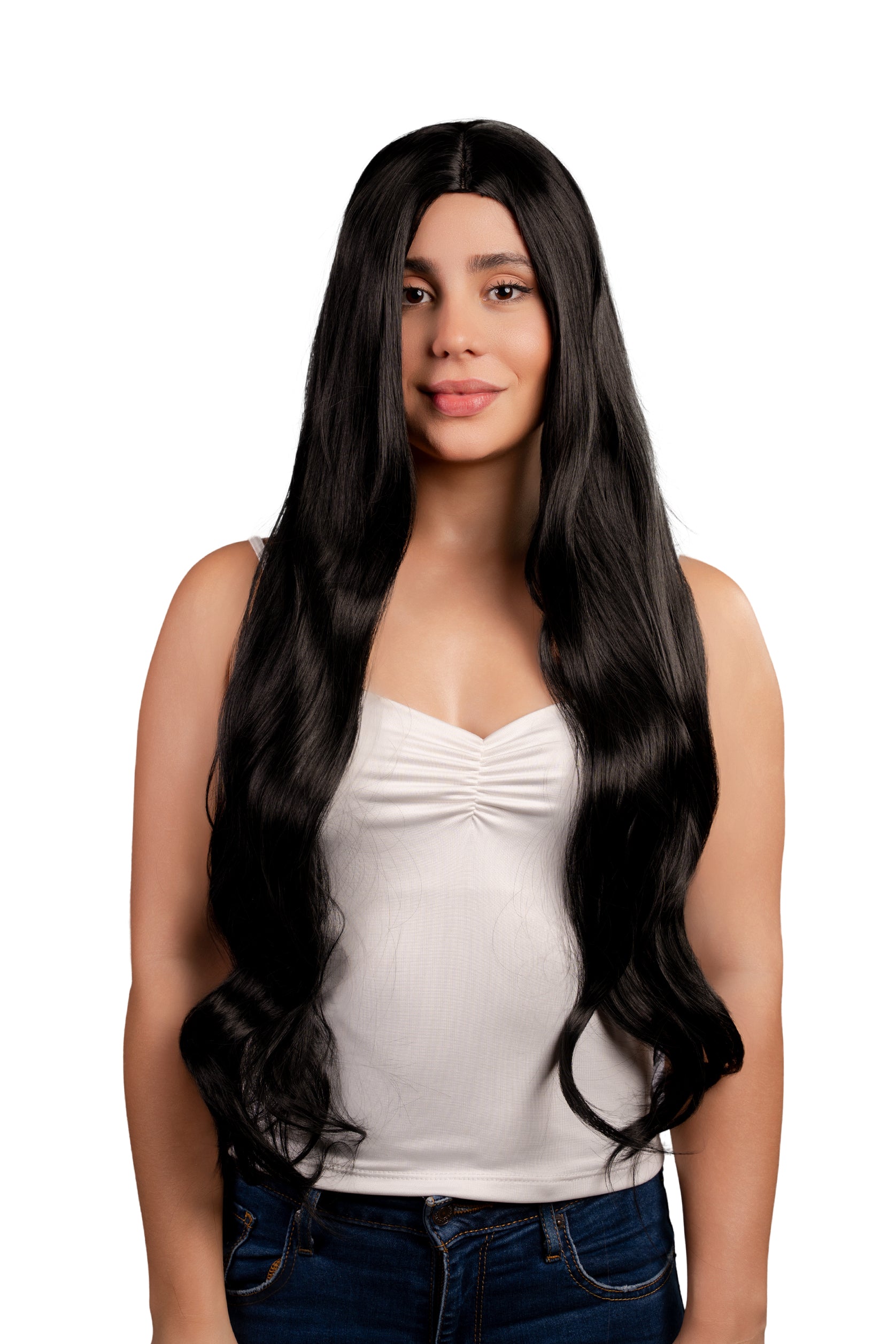 PELUCA SEMINATURAL LARGA ONDAS SIN CAPUL CH-1874-6-2